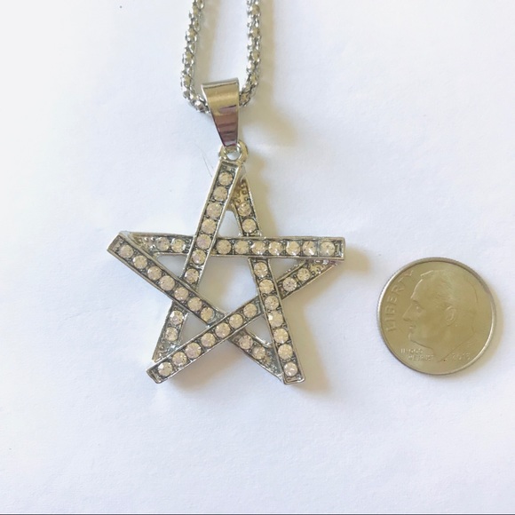 Silver Crystal Star Necklace - Picture 3 of 3